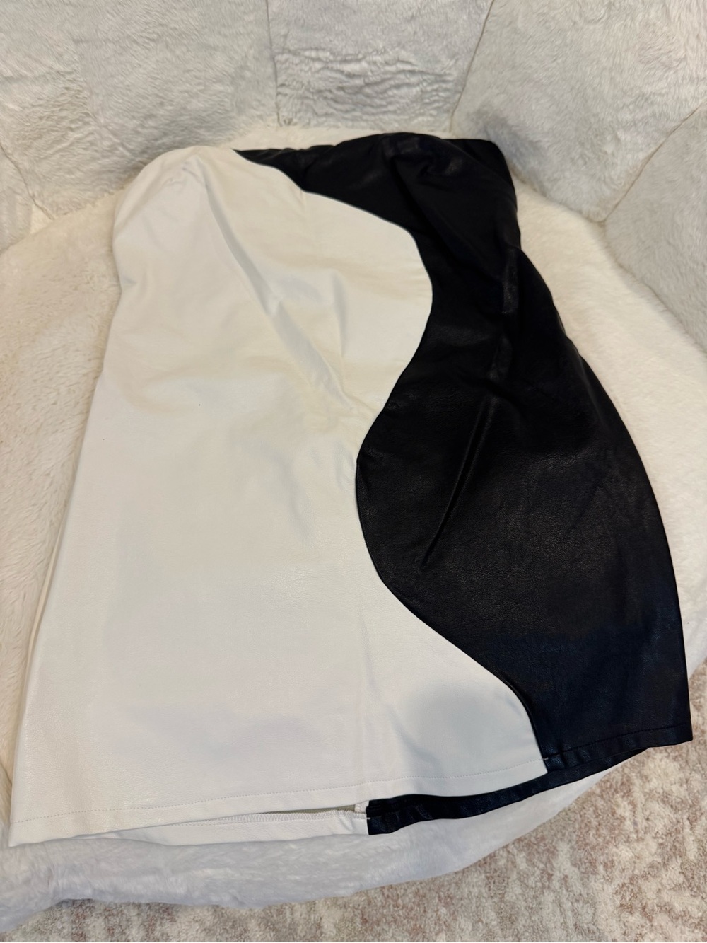 Black and White Colorblock Mini dress